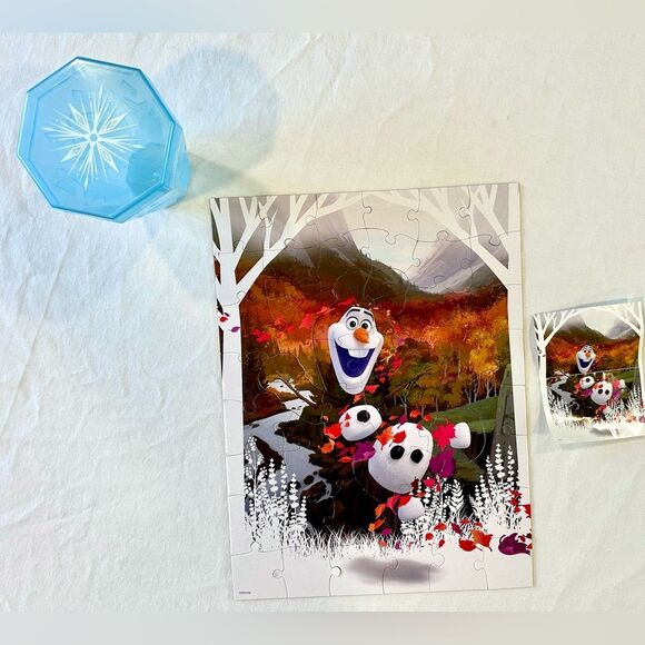 Disney Other - Disney Frozen II Olaf 48pc Puzzle with Blue Snowflake Case Complete Set